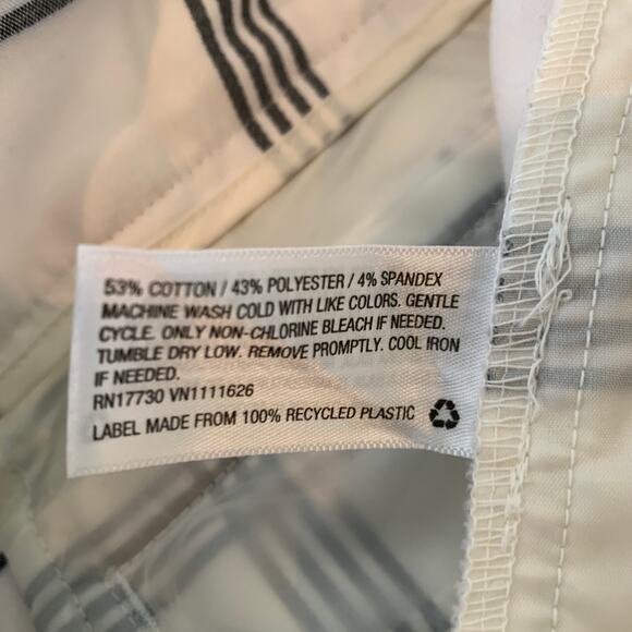 A New Day Windowpane Plaid Black White Stretch Trouser Sz 8 - Picture 7 of 7